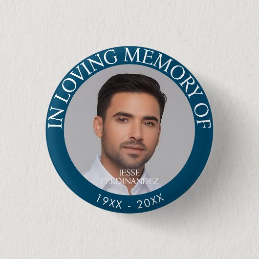 Persoonlijke foto Memorial Ronde Button 3,2 Cm (Voorkant)