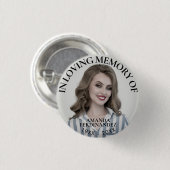 Persoonlijke foto Memorial Ronde Button 3,2 Cm (Voorkant /achterkant)