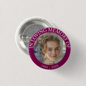 Persoonlijke foto Memorial Ronde Button 3,2 Cm (Voorkant /achterkant)
