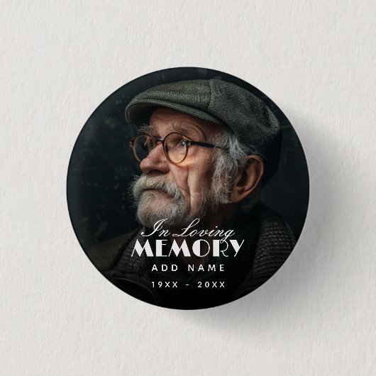 Persoonlijke foto Memorial Ronde Button 3,2 Cm (Voorkant)