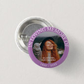Persoonlijke foto Memorial Ronde Button 3,2 Cm (Voorkant /achterkant)