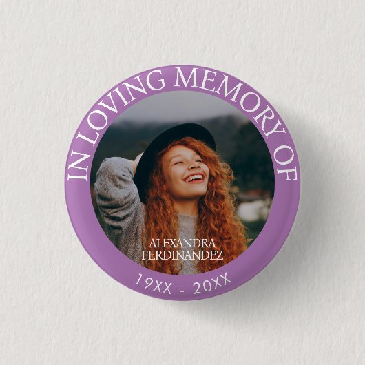 Persoonlijke foto Memorial Ronde Button 3,2 Cm (Voorkant)