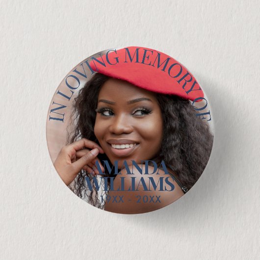 Persoonlijke foto Memorial Ronde Button 3,2 Cm (Voorkant)