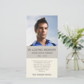 Persoonlijke foto Memorial Sympathie Bedankt (Staand voorkant)