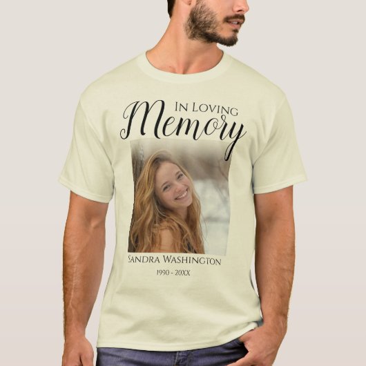 Persoonlijke foto Memorial T-Shirt (Voorkant)