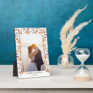 Persoonlijke foto met bloemen fotoplaat