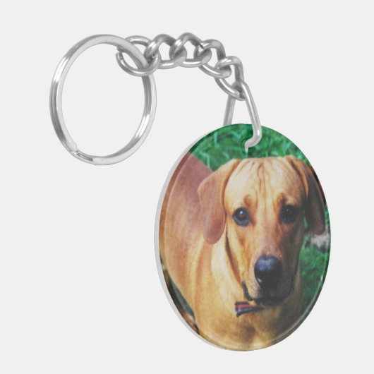 Persoonlijke foto met dubbele selectie sleutelhanger (Voorkant Links)