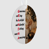 Persoonlijke foto met Grandma Quote Ornament (voorkant)