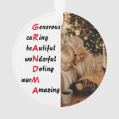 Persoonlijke foto met Grandma Quote Ornament (achterkant)