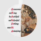 Persoonlijke foto met Grandma Quote Ornament (voorkant)