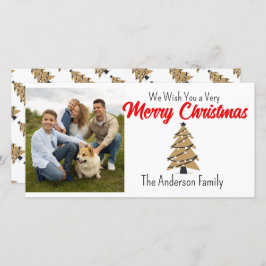 Persoonlijke foto met kerstbomen   feestdagenkaart
