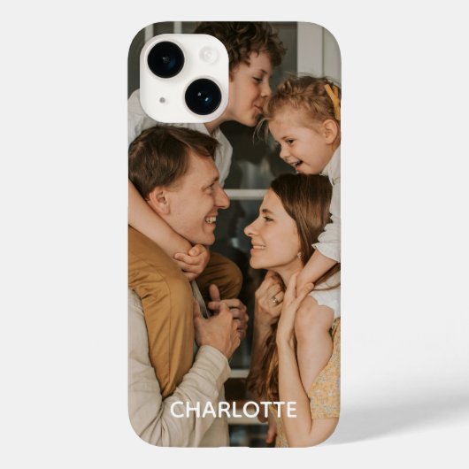 Persoonlijke foto met naam aangepaste Case-Mate iP iPhone Case (Achterkant)