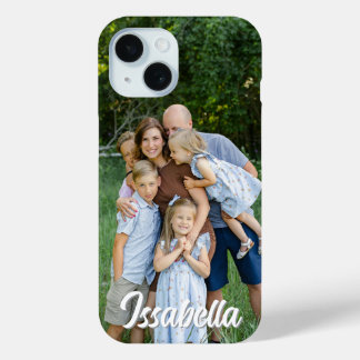 Persoonlijke foto met naam op maat gemaakte Case-M iPhone 15 Case