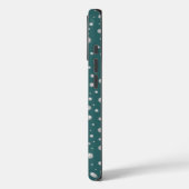 Persoonlijke foto met parels cirkel op turquoise Case-Mate iPhone case (Achterkant / Links)