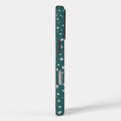 Persoonlijke foto met parels cirkel op turquoise Case-Mate iPhone case (Achterkant / Rechts)