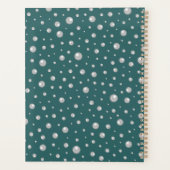 Persoonlijke foto met parels cirkel op turquoise planner (Achterkant)