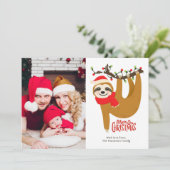 Persoonlijke foto met prettige kerstsleuf (Staand voorkant)