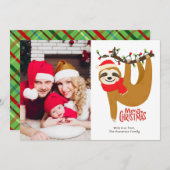 Persoonlijke foto met prettige kerstsleuf (Voorkant / Achterkant)