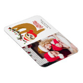 Persoonlijke foto met prettige kerstsleuf magneet (Rechterzijde)