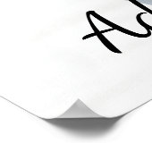 Persoonlijke foto met uw tekst poster (Hoek)