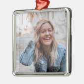 Persoonlijke foto metalen ornament (Links)