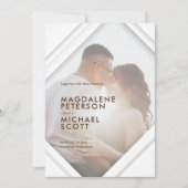 Persoonlijke foto Modern Lijst bruiloft Kaart (Voorkant)