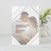 Persoonlijke foto Modern Lijst bruiloft Kaart (Staand voorkant)