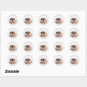 Persoonlijke foto Modern Wedding Favors Ronde Sticker (Vel)