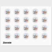 Persoonlijke foto Modern Wedding Ronde Sticker (Vel)