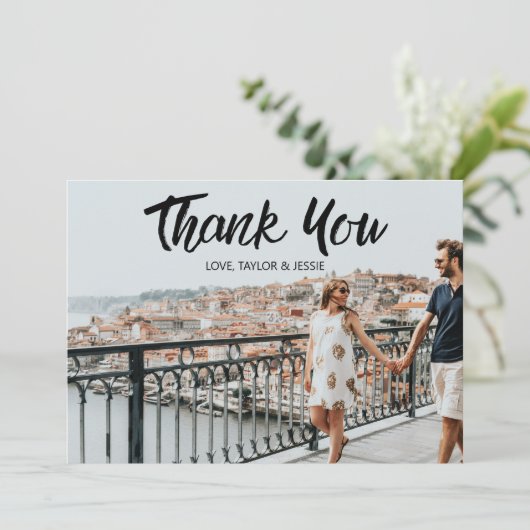 Persoonlijke foto Moderne bruiloft - Hartelijk dan Save The Date (Staand voorkant)