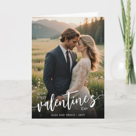 Persoonlijke foto moderne eerste Valentijnsdag Kaart