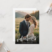 Persoonlijke foto moderne eerste Valentijnsdag Kaart (Voorkant / Achterkant in situ)