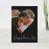 Persoonlijke foto moderne script Valentijnsdag Kaart (Voorkant)