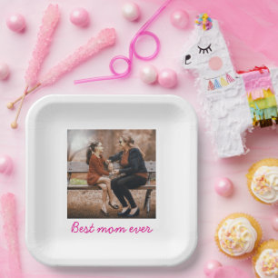 Persoonlijke foto, Moeder van de bruid bord, Verja Papieren Bordje