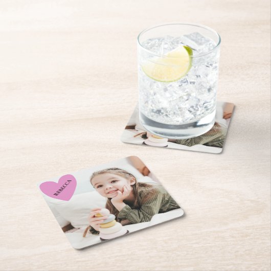 Persoonlijke foto Moederdag Vaderdag Kartonnen Onderzetters (Insitu)