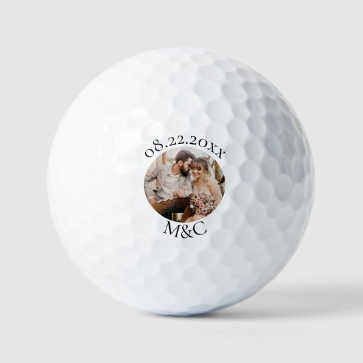 Persoonlijke foto Monogram Weddenschap Golfballen (Voorkant)