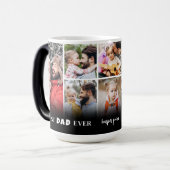 Persoonlijke Foto Mozaïek Beste Papa Ooit Vader Magische Mok (Voorkant links)