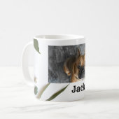 Persoonlijke foto Naam Cute Dog Coffee Mok (Voorkant links)