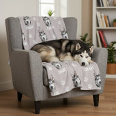Persoonlijke foto naam hond fleece deken