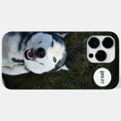Persoonlijke foto-naam hond monogram aangepast Case-Mate iPhone case (Achterkant (horizontaal))