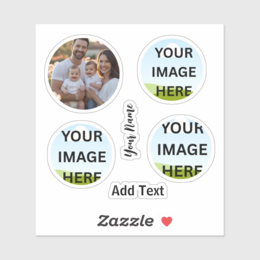 Persoonlijke foto & naam sticker (Vel)
