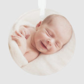 Persoonlijke foto Nieuwe Ouders Eerste Kerstmis Ornament (achterkant)