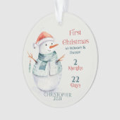 Persoonlijke foto Nieuwe Ouders Eerste Kerstmis Ornament (voorkant)