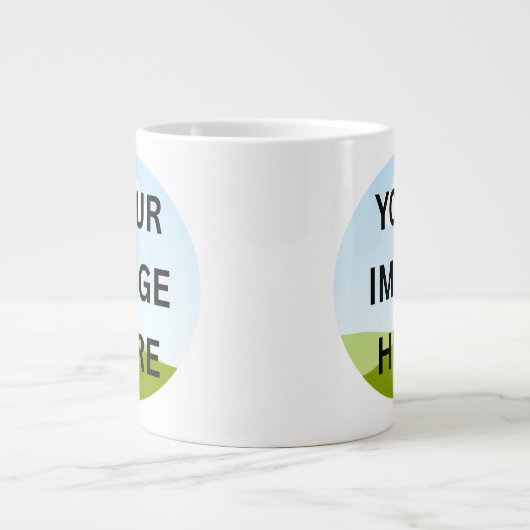 Persoonlijke foto of logo | Aangepast ontwerp Grote Koffiekop (Voorkant)