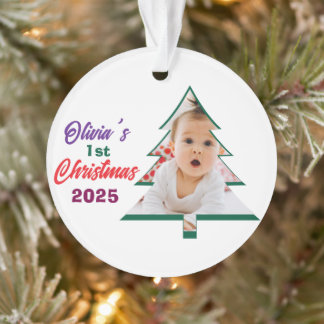 Persoonlijke foto Olivia's 1e Kerstboom Ornament