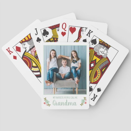 Persoonlijke foto oma pokerkaarten (Achterkant)