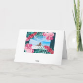 Persoonlijke foto-omloop exotische bloemen kaart (Achterkant)