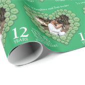 Persoonlijke foto op 12e trouwdag cadeaupapier (Rol Hoek)