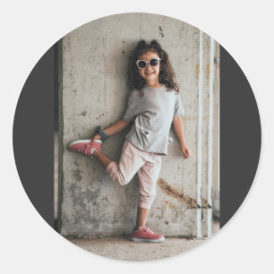 Persoonlijke foto op maat ronde sticker