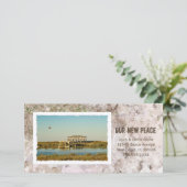 Persoonlijke foto op strand Nieuwe adresaankondigi Aankondiging (Staand voorkant)